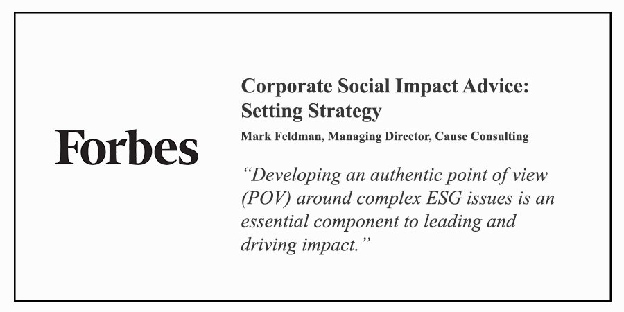 Corporate Social Impact Advice: Setting Strategy